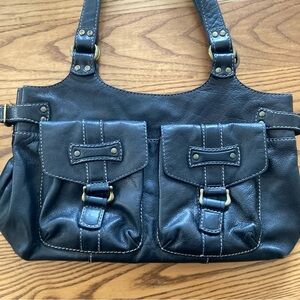 Fossil Black Leather Handbag